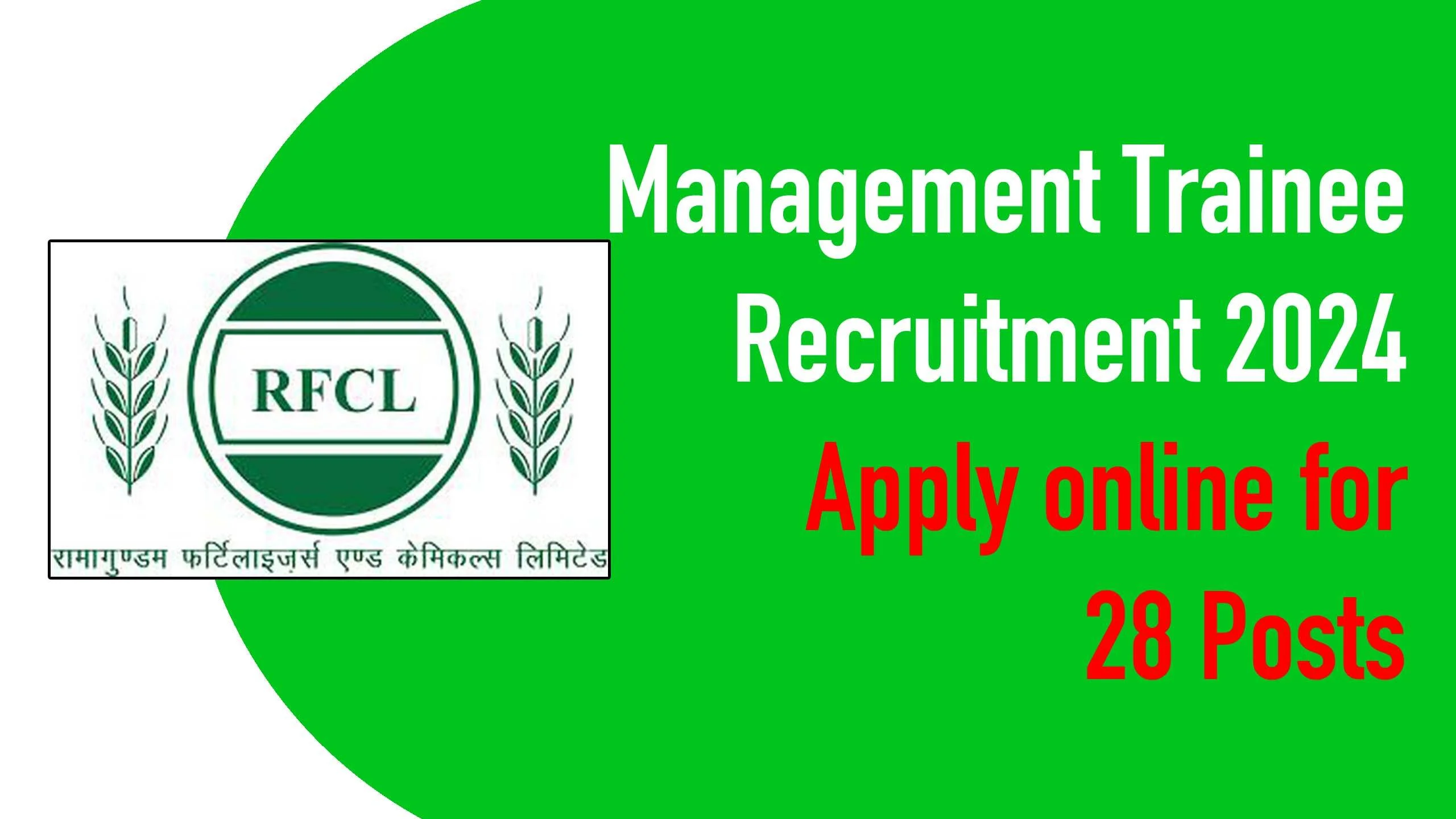 RFCL Management Trainee Vacancies 2024, Apply online for 28 Posts