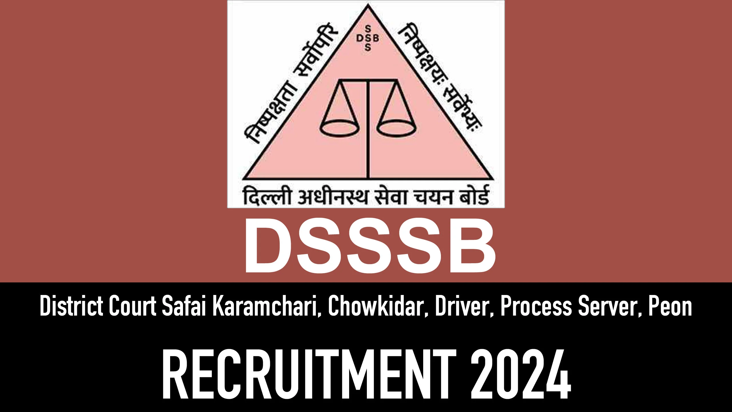 Delhi DSSSB Various Posts Notification 2024, Apply Online for 142 Posts