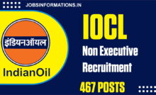 IOCL Non-Executive Jobs Notification 2024, Apply Online for Post 467