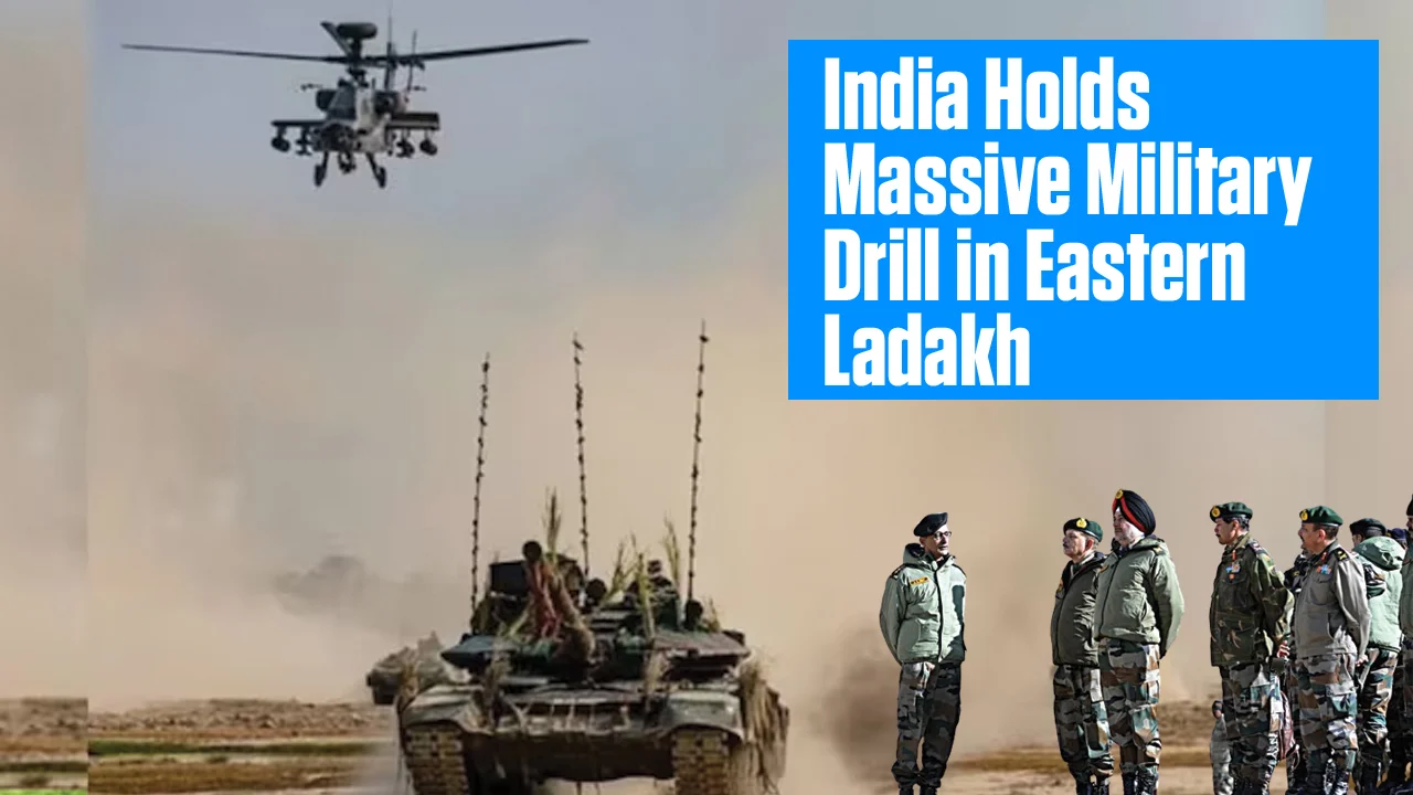 India conducts large-scale military exercises in eastern Ladakh