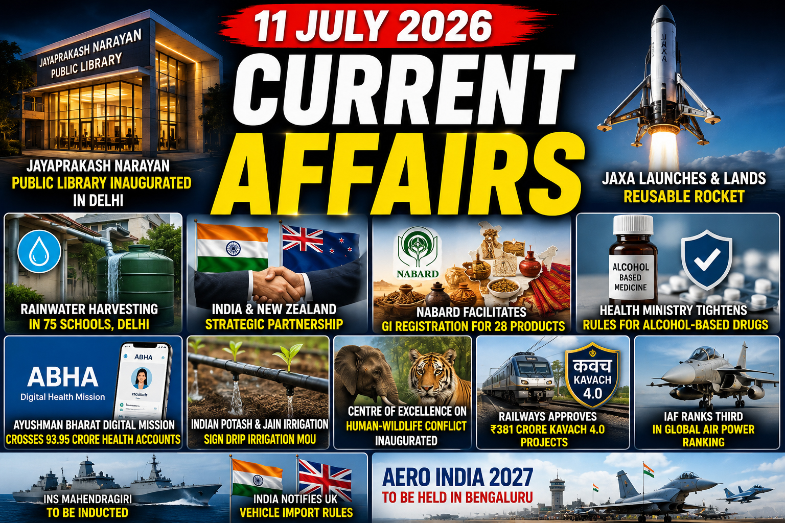 Daily Current Affairs 11 July 2026: Top National & International News with Key Highlights